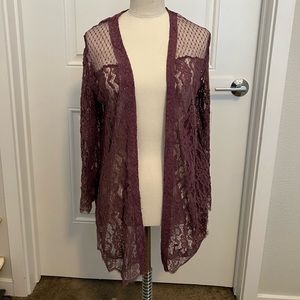 Purple lace cardigan